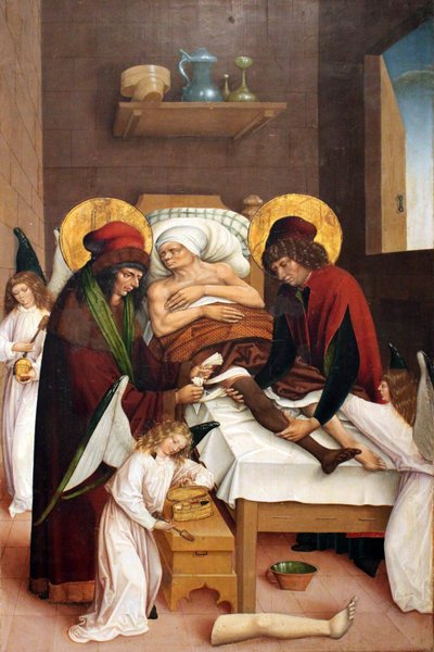 Wonderen van de heilige Cosmas en Damianus door Unbekannt Unbekannt